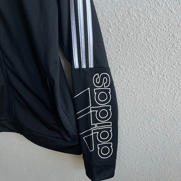 Adidas Boy's Iconic Tiricot Black Full Zip Jacket Size XL (18/20) Style AP5497 - Picture 5 of 9